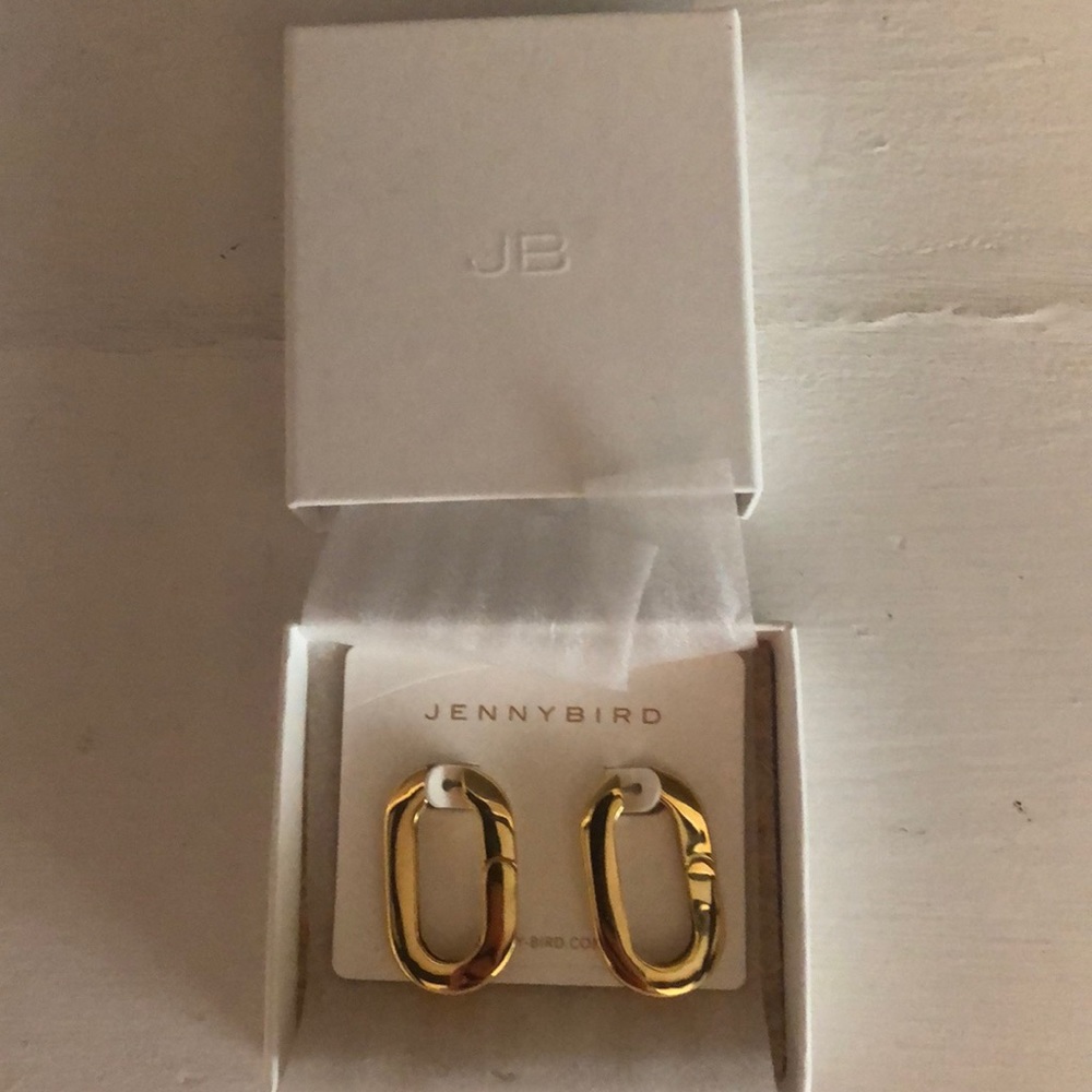 Jenny Bird Mega U-Link earrings -gold.